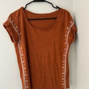 Garnet Hill Terracotta Short Sleeve Tee